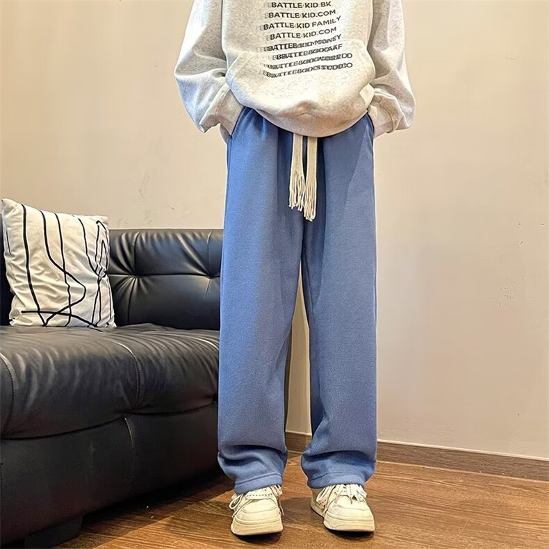 加绒休闲裤男韩版潮流帅气保暖2024冬季新款ins长裤K4861-P46,男装休闲裤,星座412-3