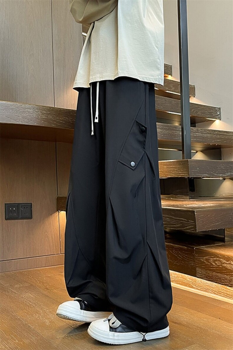 K5016/特P35新款宽松美式休闲裤男士伞兵工装裤休闲长裤阔腿裤,男装休闲裤,电商A141