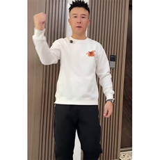 1506-1/WW6951/P40印花秋冬卫衣男韩版新款圆领宽松上衣c港风潮流，男装卫衣，星座1506-1