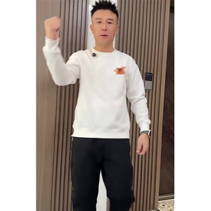 1506-1/WW6951/P40印花秋冬卫衣男韩版新款圆领宽松上衣c港风潮流图片