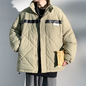 ！2023冬季新款立领菱形格棉服潮流情侣外套MYTC121P7图片