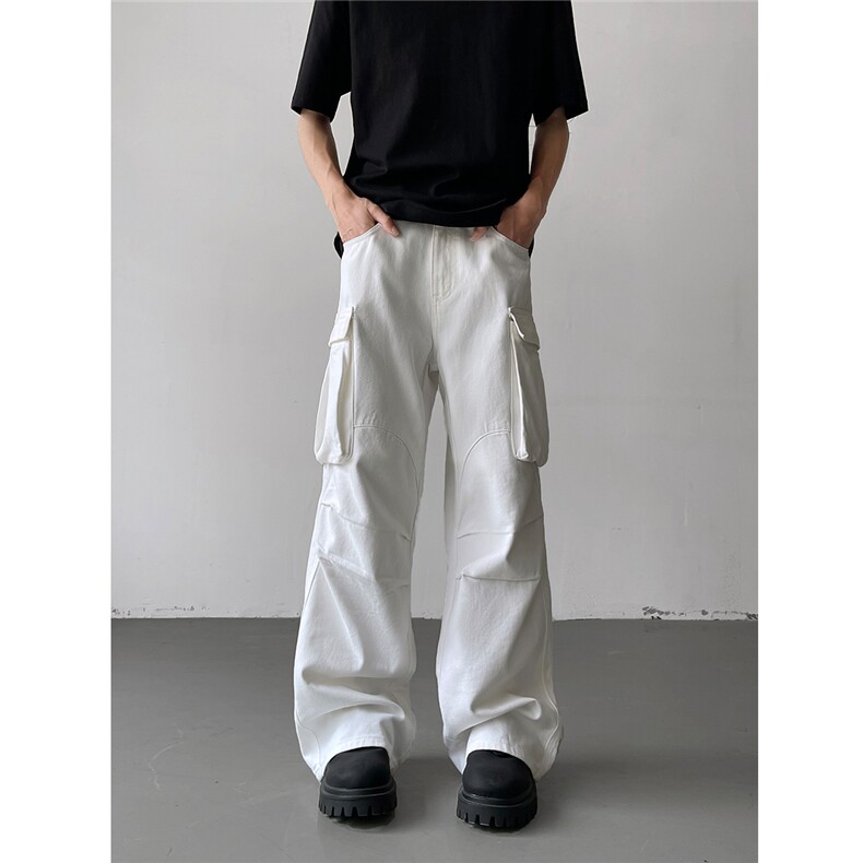 现货~~~美式复古清爽白色工装牛仔裤3XZ502-K762-P65控89,男装牛仔裤,星座502