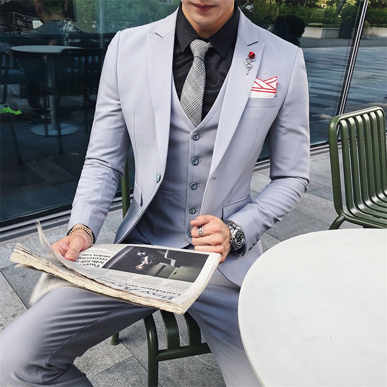 秋冬新品绅士西服套装三件套男士小西装外套A470-TZ97,男装西服套装,电商A207