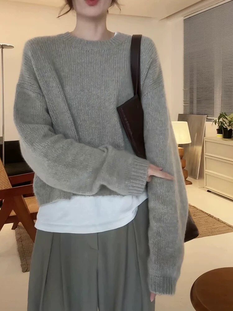 新款女装宽松羊毛羊毛衫时尚百搭舒适保暖,女装羊毛衫,恩泰羊绒