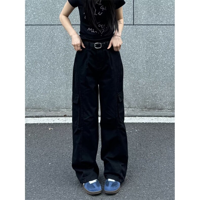 1506/QYK510/P62新款宽松休闲裤男韩版潮流坠感阔腿拖地长裤,男装休闲裤,星座1506