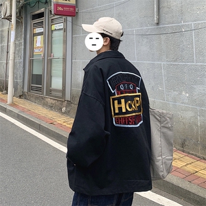910A-W947秋装新款嘻哈潮流百搭夹克男宽松情侣外套图片