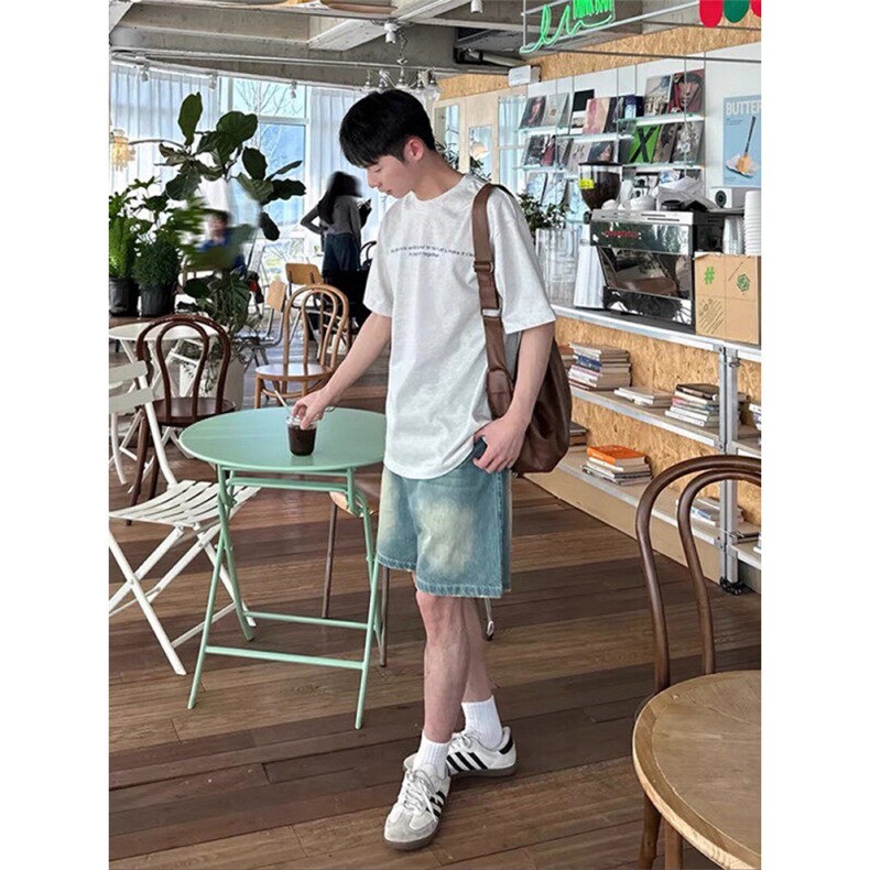 复古蓝牛仔短裤DK0395-P42,男装牛仔裤,星座313A(原308A-2)