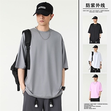 有报告!2026夏季新款防晒短袖男宽松运动T恤24XT77156特批15，男装T恤，电商A042