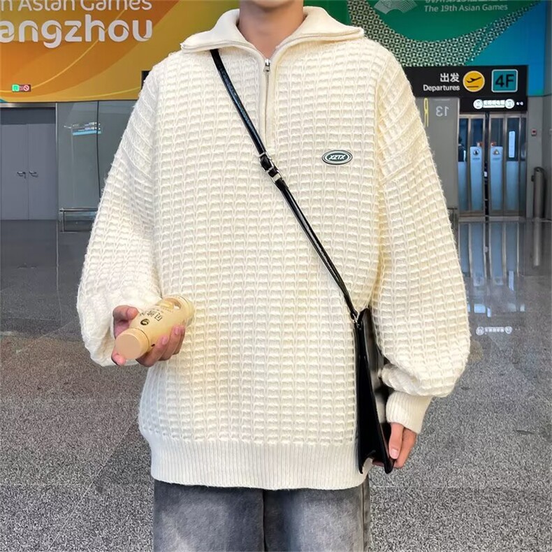 文艺长袖毛衣简约时尚日系气质慵懒流行百搭原宿潮流SW7317,男装针织衫/毛衣,星座516A
