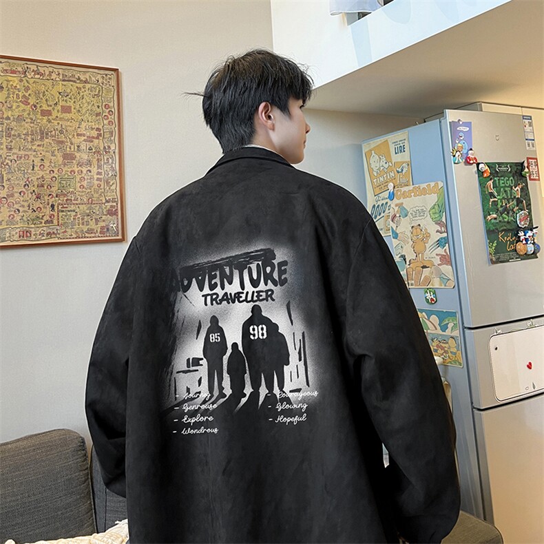 麂皮绒夹克男大码立领褂子外套JK85374-P68加绒款-P78,男装夹克,电商A040