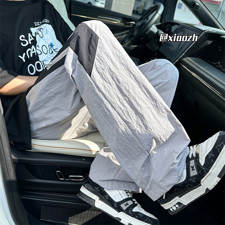 XZ616夏季新款拼接拉链薄款透气伞兵休闲长裤TY1030特P35控68,男装休闲裤,星座512A（原616）