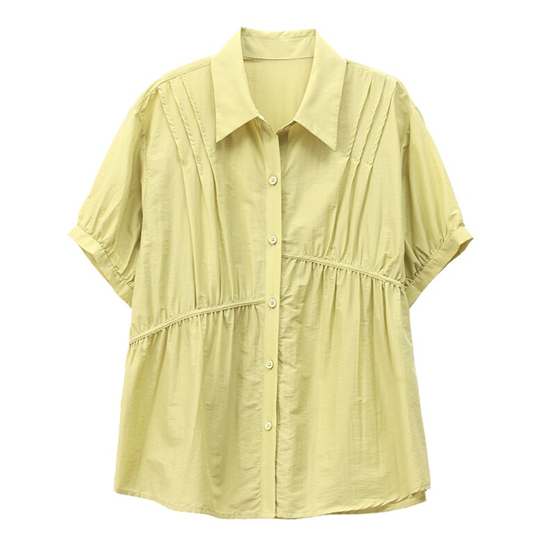 2023夏季纯棉简约气质宽松时尚休闲显瘦舒适上衣,女装衬衫,独衣靓
