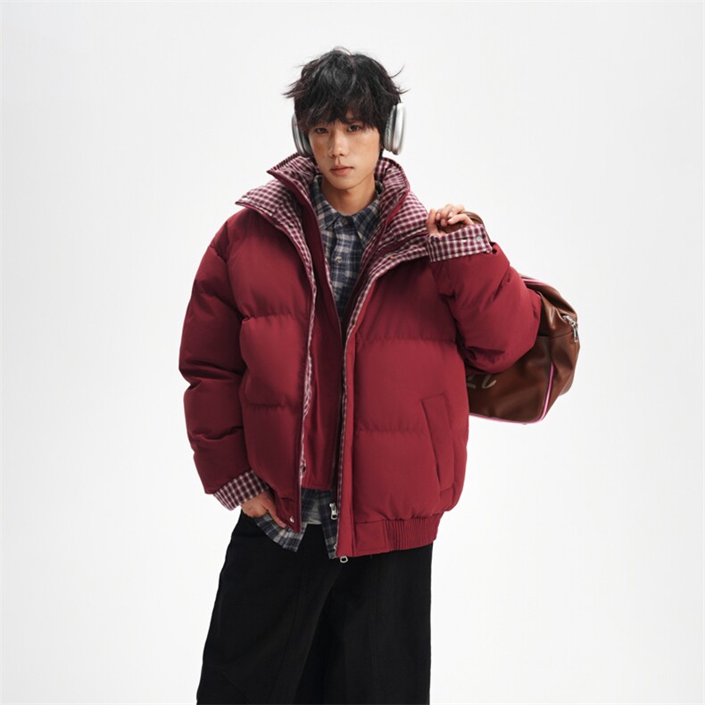 冬季新品得物美式潮流高品质格子加绒加厚棉衣外套棉服MY5566-P88,男装棉衣,星座610B-1