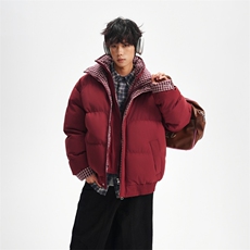 冬季新品得物美式潮流高品质格子加绒加厚棉衣外套棉服MY5566-P88，男装棉衣，星座610B-1