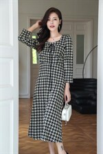 现货供应：罗马针织提花连衣裙，女装连衣裙，拉思维加丝