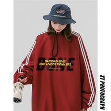 中性风23秋季时尚百搭宽松字母印花潮流卫衣B902P45控68，男装卫衣，A247A