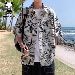 衬衫男夏季新款短袖花衬衣休闲上衣潮气质A3709-P26图片