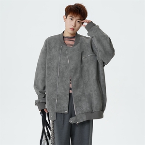 2026春季新款现货皮衣男棒球领夹克外套DSA157B-JK7957-特P75图片