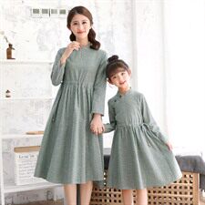 潮流印花拼接气质时尚休闲长袖圆领亲子装2021年秋季，童装亲子装，安之芮娜