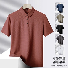 夏季新款无痕短袖Polo衫冰丝锦氨T恤HS1168-P38，男装T恤，星座1206（原A206）