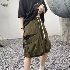 飘带大口袋设计感短裤男士欧美五分裤街头百搭机能工装裤D1010，男装休闲裤，星座1116A-1（原606A）