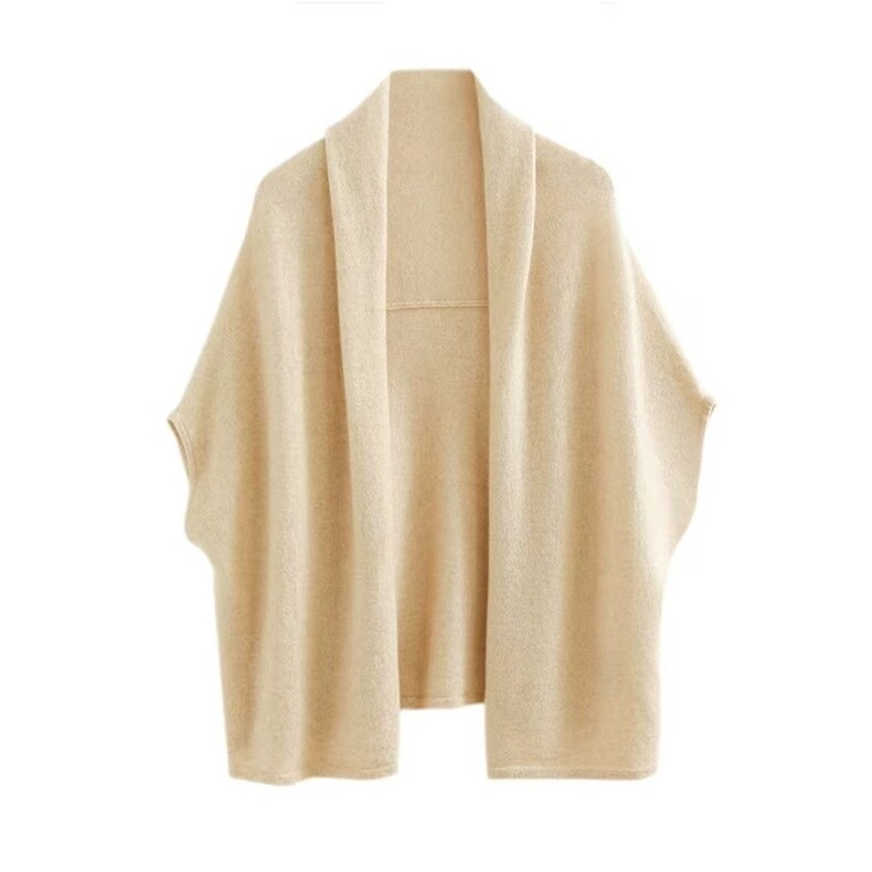 2025年秋季时尚百搭通勤简约休闲蝙蝠袖开衫披肩斗篷，披肩，羿纯羊绒