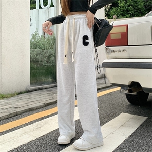 休闲裤夏季薄款宽松裤子美式高街直筒裤K107-P40图片