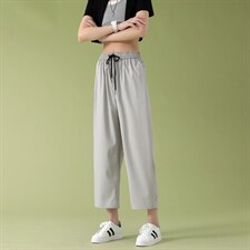 2024夏季新款女士冰丝休闲裤运动裤宽松潮流薄款1211-特批20，女装休闲裤，星座718-1