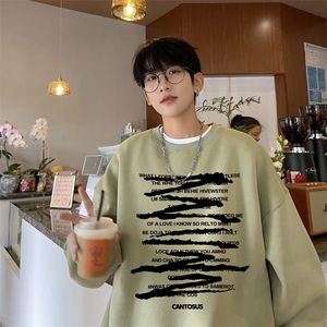 ！圆领卫衣男装港风长袖t恤男外套男 WY523-特P23图片