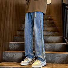 青春流行ins男直筒水洗牛仔裤M1003P42，男装牛仔裤，星座1116-2
