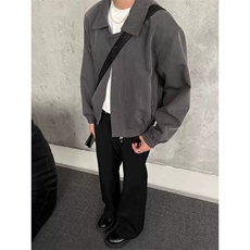 网图慎用原版面料有垫肩男女同款垫肩拉链boxy夹克JK1526P75，男装夹克，电商A128