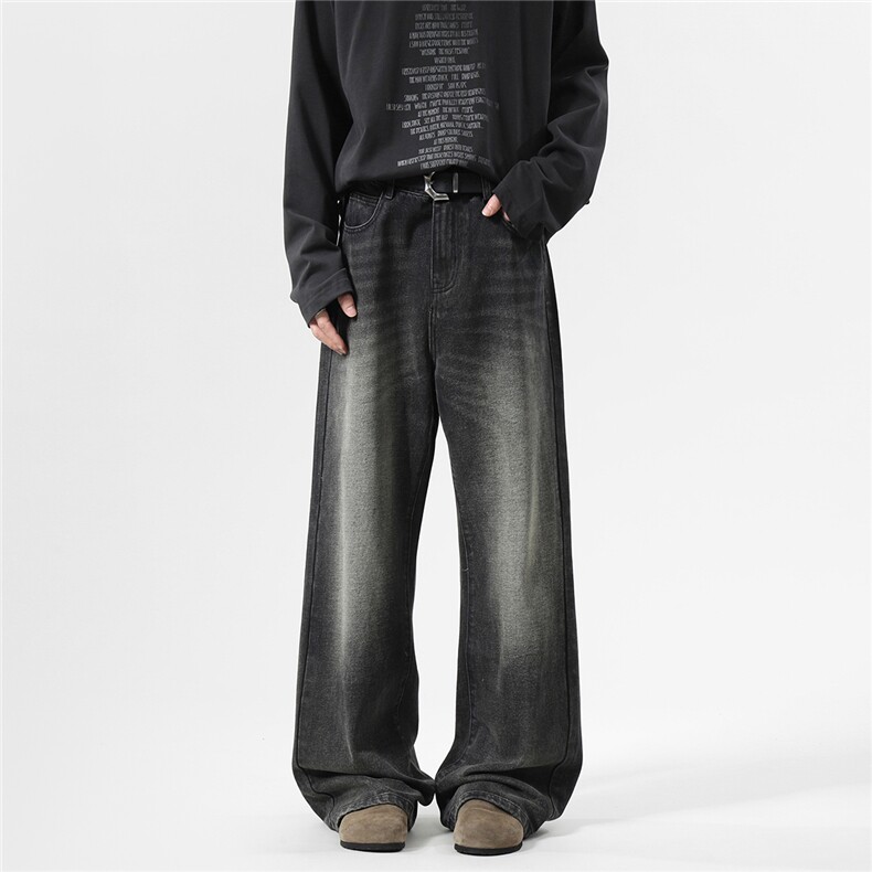 C315-5030现货春季耳仔扣美式复古洗水小直筒牛仔裤(P60X89)5,男装牛仔裤,电商C315