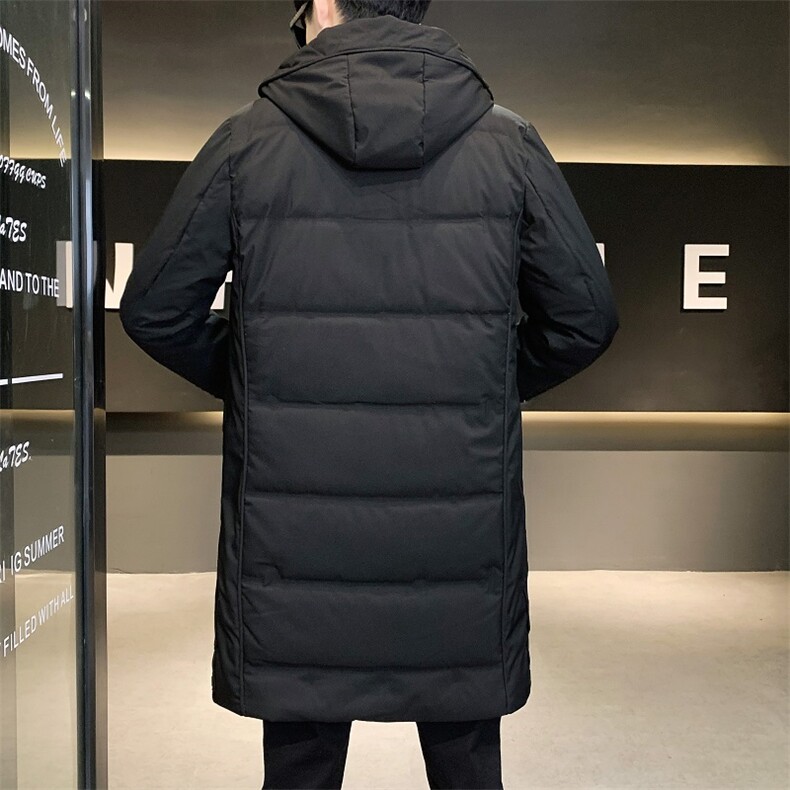 羽绒服男中长款男式90绒过膝压花加长带帽店主风YRF202-P265,男装羽绒服,星座1207-1