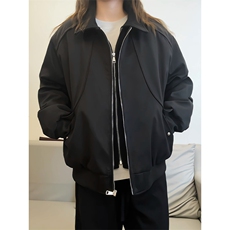 抗寒冬季拼接假两件加棉双拉链棉衣夹克外套男M24995-特P105控188，男装夹克，电商A001-1