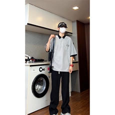 抖音品质！重磅夏季美式冰感POLO衫男潮流宽松短袖XP2403-P45控68，男装Polo衫，电商B370