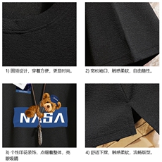 Q11247-P30NASA春夏季七分袖t恤男大码五分袖男短袖中袖砖墙，男装T恤，电商A040A