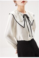 仙气满满的衬衫韩版长袖修身显瘦，女装衬衫，米高