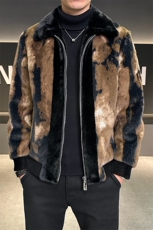 冬季男士时尚加厚仿皮草保暖爸爸装商务夹克外套ZX8882-P245，男装夹克，星座1105-3