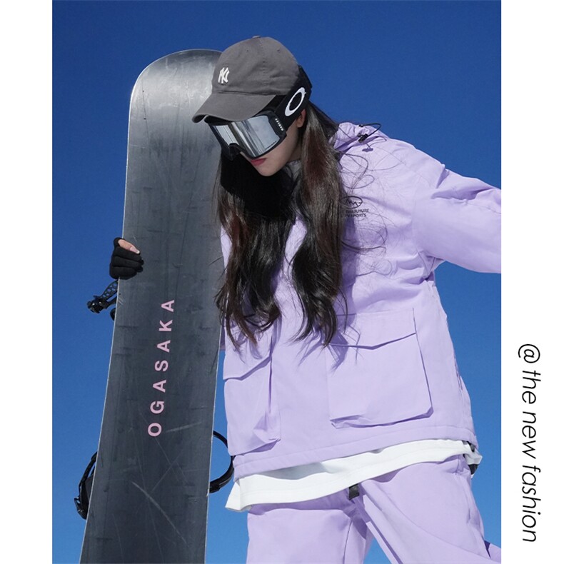 舒适双板防水男女同款连帽滑雪服保暖加厚棉服外套M33-P145控195，男装棉衣，电商A001