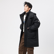 自家图有视频中长款棉服连帽登山情侣聚热保暖工装棉衣M2573p110，男装棉衣，电商D315