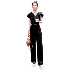 白色阔腿裤女夏季薄款宽松直筒高腰垂坠感凉凉裤冰丝休闲运动裤子，女装休闲裤，微微衣阁