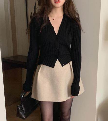 2021春甜美韩系针织开衫，女装，LMNC