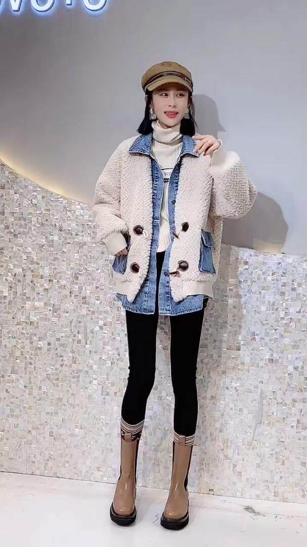 牛仔拼接编织貂全新面料高级感爆棚，其它，姚姚家