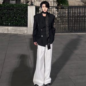(图）高品质2025春季新款高级感垫肩西服(配丝带）2011-P110图片