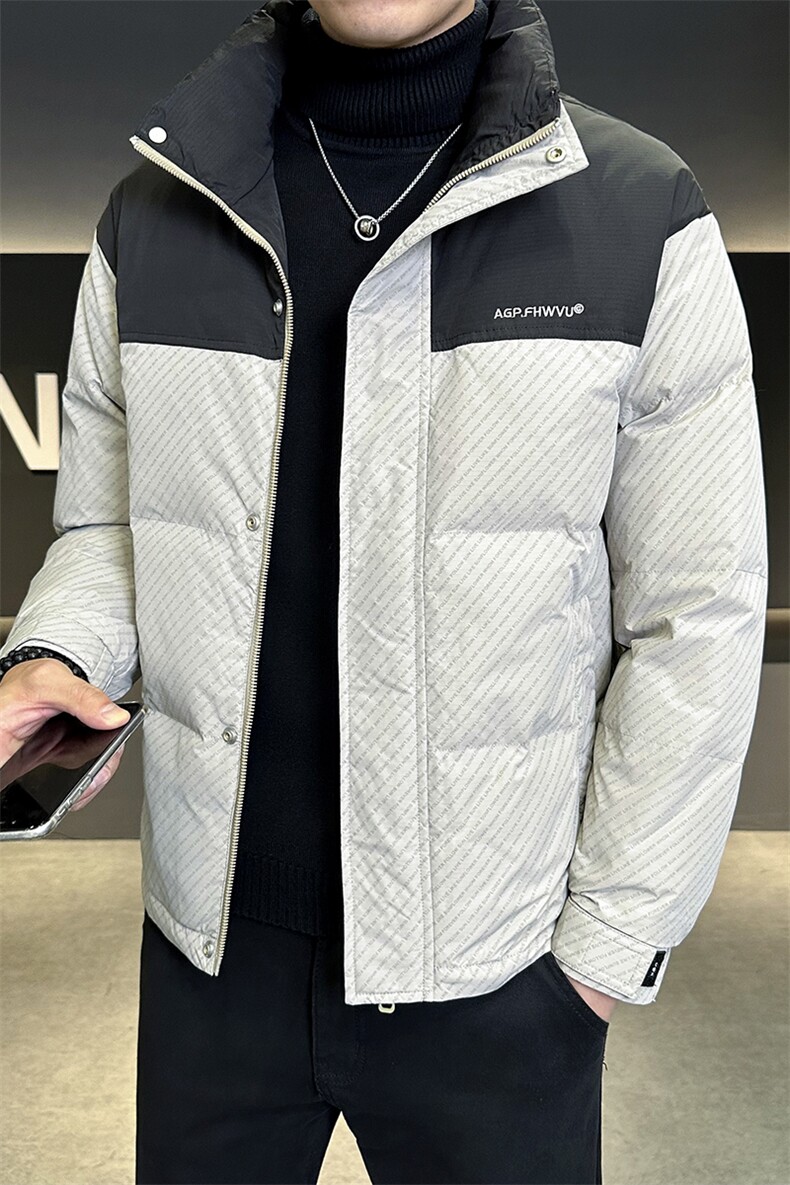 2026冬季韩版潮牌拼色休闲保暖防寒羽绒服外套Y9827P160,男装羽绒服,星座914