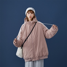 特批50冬季新款加厚保暖条纹休闲棉衣男女情侣款潮流中性风M8912，男装棉衣，电商A128