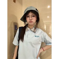 H1055-p35广州格子布polo领体恤T恤，男装T恤，星座617A-2