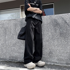 新款复古潮牌美式口袋拼接工装裤百搭水洗宽松休闲裤，男装休闲裤，星座410-7