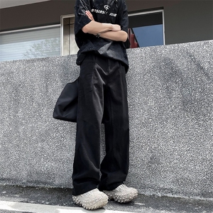 新款复古潮牌美式口袋拼接工装裤百搭水洗宽松休闲裤图片