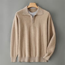2025年秋季圆领长袖套头青春流行假两件，男装针织衫/毛衣，嘉日羊绒